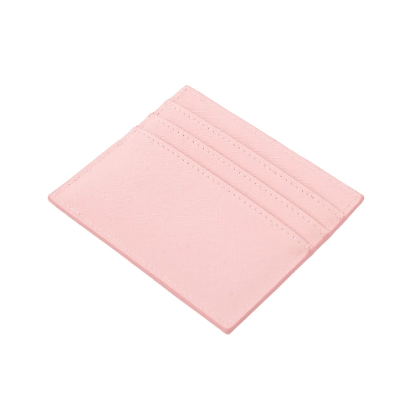 Elegant pink card holder for financial abundance and success.