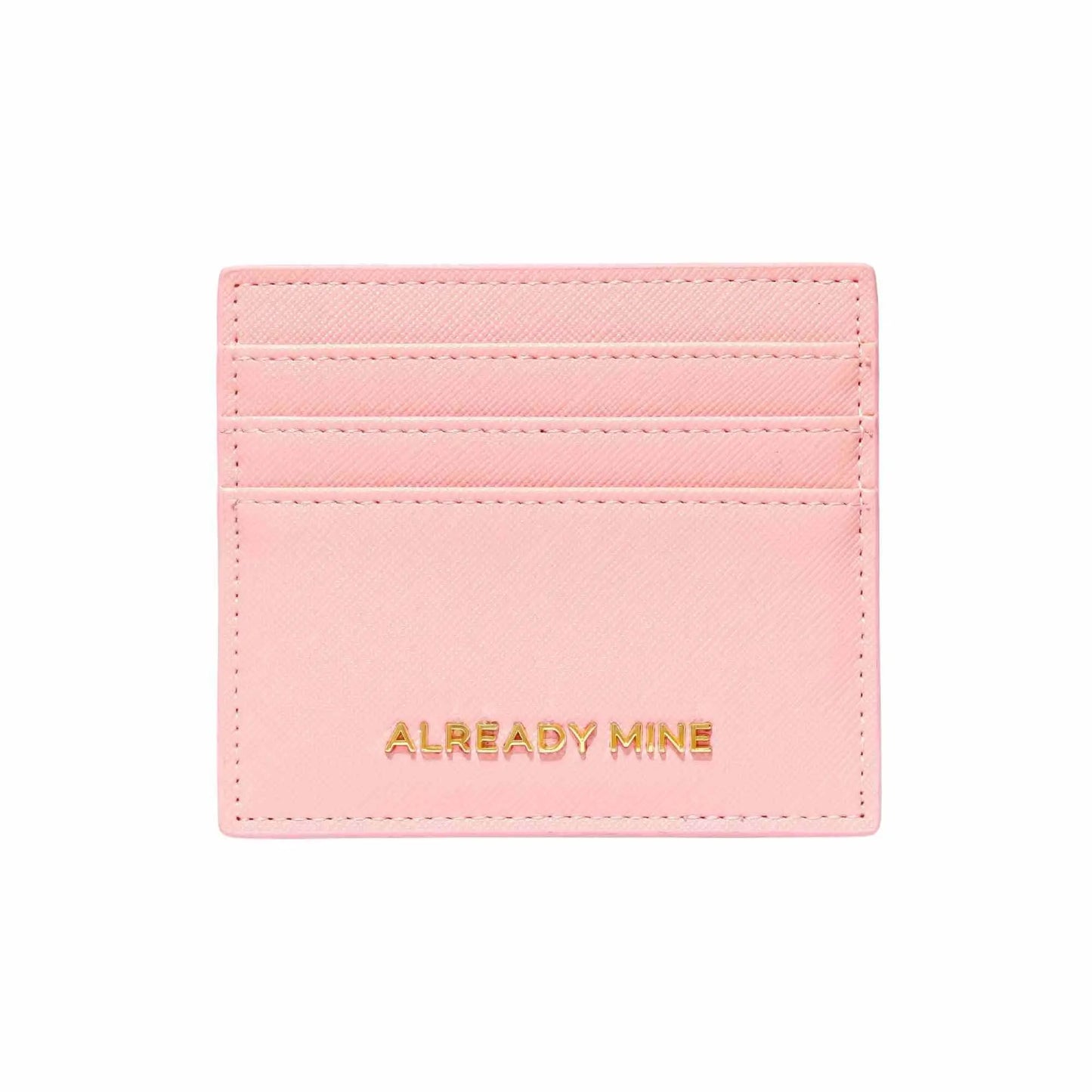  Luxury Pink Manifesting Card Holder with "ALREADY MINE" affirmation.