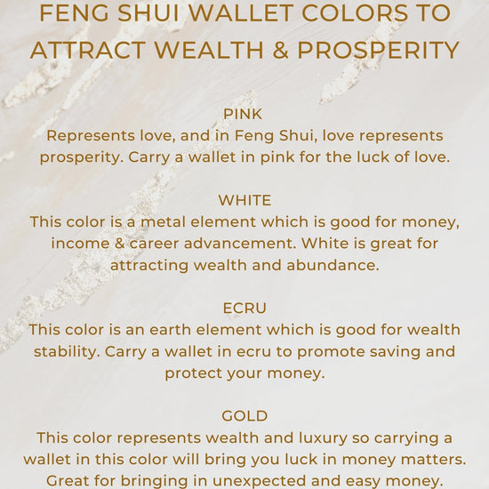 Manifesting Wallet – Feng Shui-inspired design with a prosperity crystal & affirmation card.