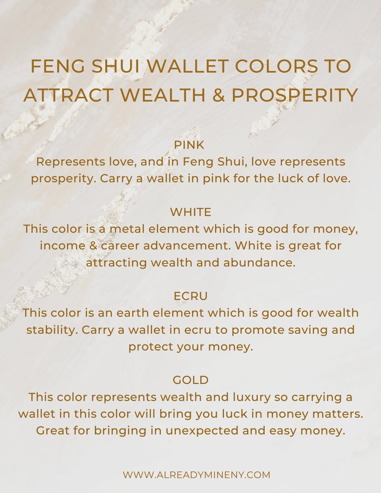 Manifesting Wallet – Feng Shui-inspired design with a prosperity crystal & affirmation card.